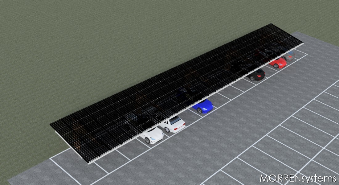 MORRENsystems - solar parking hout